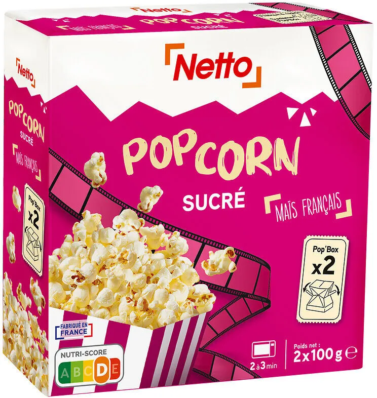 Pop corn micro-ondes sucré - 2 x 100 g
