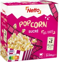 Pop corn micro-ondes sucré - 2 x 100 g
