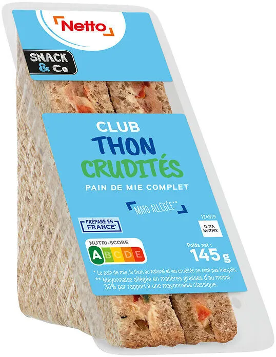 Sandwich thon crudité