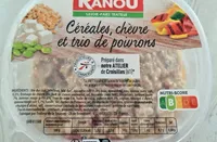 Céréales, chèvre et trio de poivrons