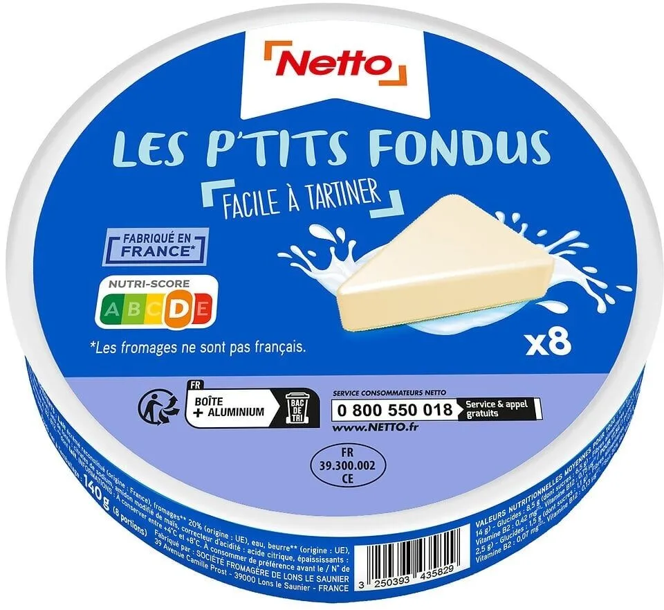 Les p'tits fondus 8 portions 140g