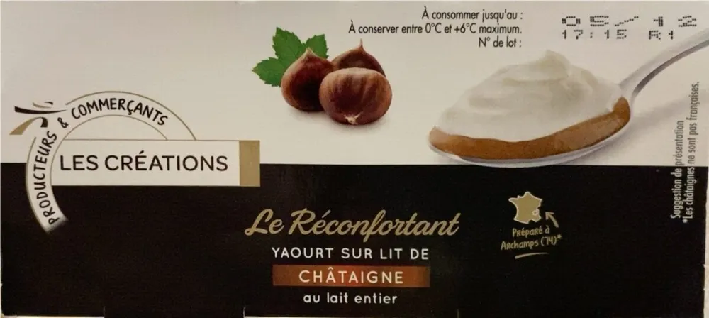 Le réconfortant yaourt sur le lit de châtaigne