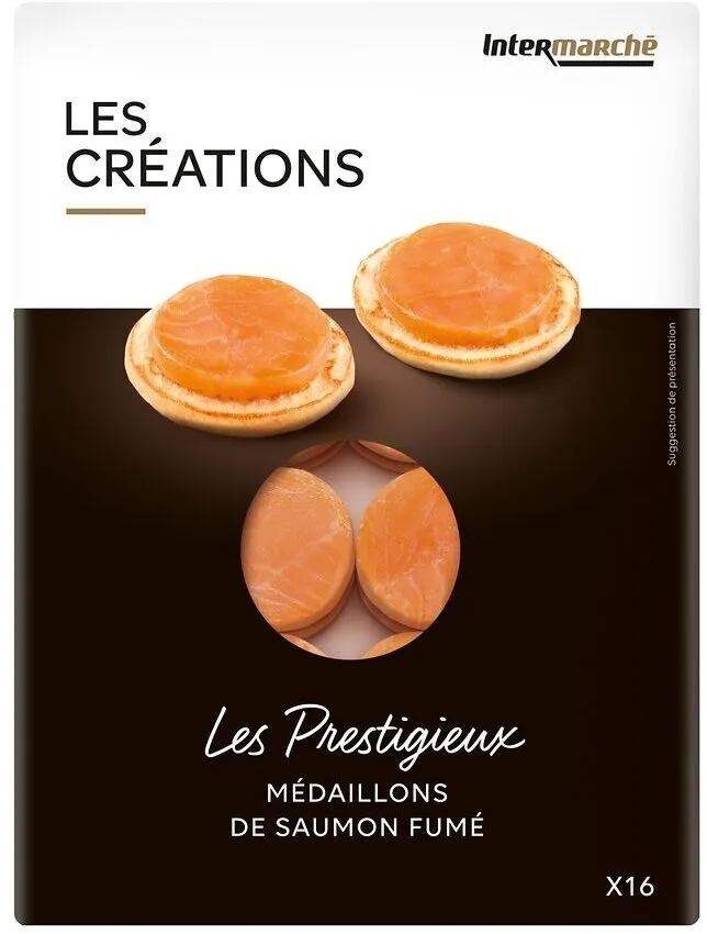 Nouveauté 2023 - Médaillon de saumon x16 - LES CREATIONS - 100g - FESTIF