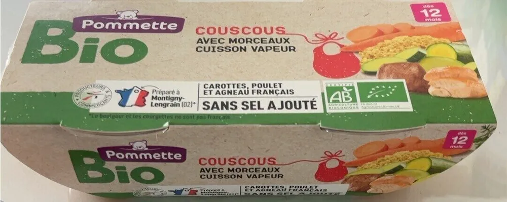 Bols Couscous poulet agneau Bio - dès 12M