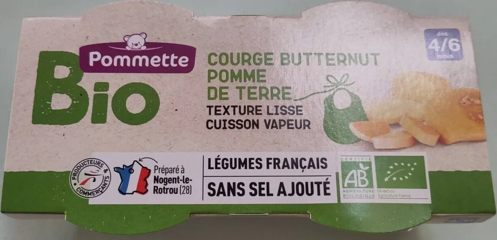 Bol bio butternut pommes de terre - 4/6 mois - 2X120g