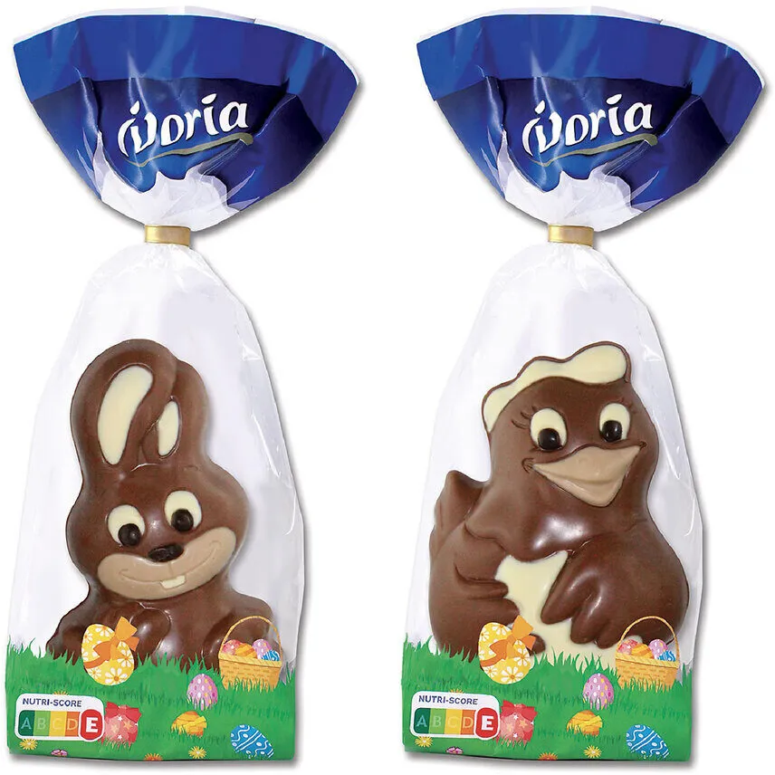 Moulage Lapin/Poule chocolat au lait - 180g