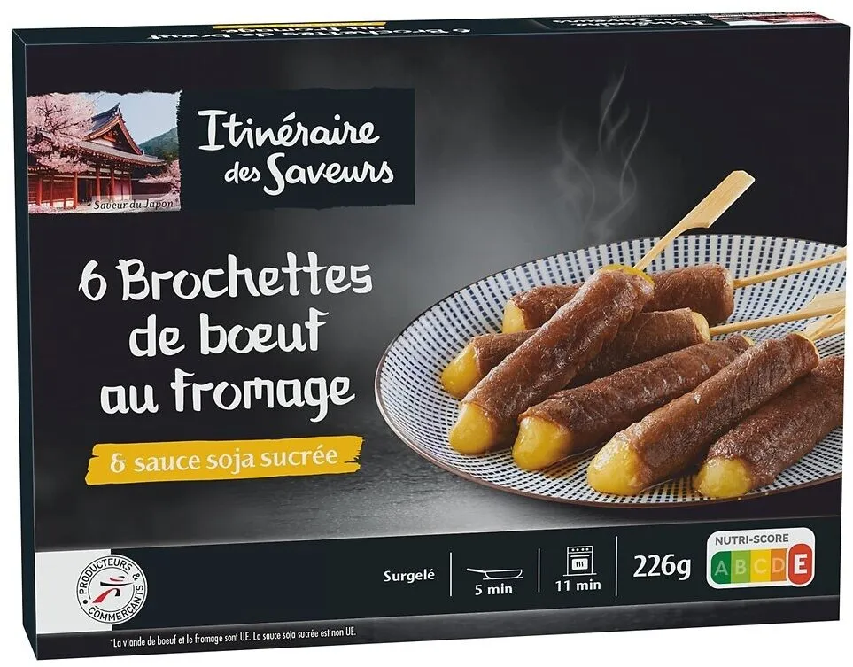 Brochettes bœuf fromage x6