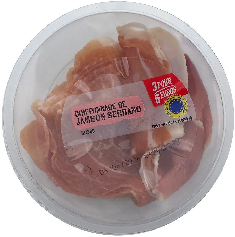 Chiffonnade de serrano 12 mois 70g fe