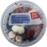 Salade d'olives noires, tomates sechees et fromage 150g fe