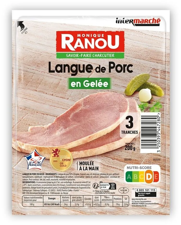 LANGUE DE PORC EN GELEE 3t 200g Massif TRAD
