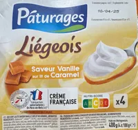 Liegeois saveur vanille sur lit de caramel 4x100g