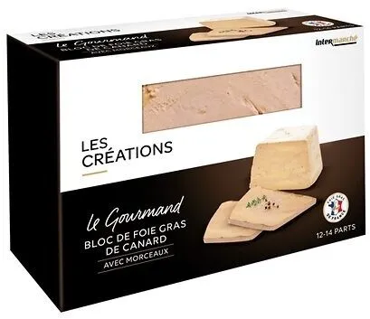 Festif 2025 - bloc de foie gras de canard avec morceaux - barquette 400g
