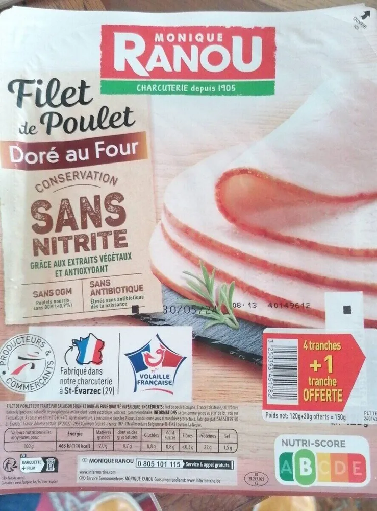Filet de Poulet sans nitrutes