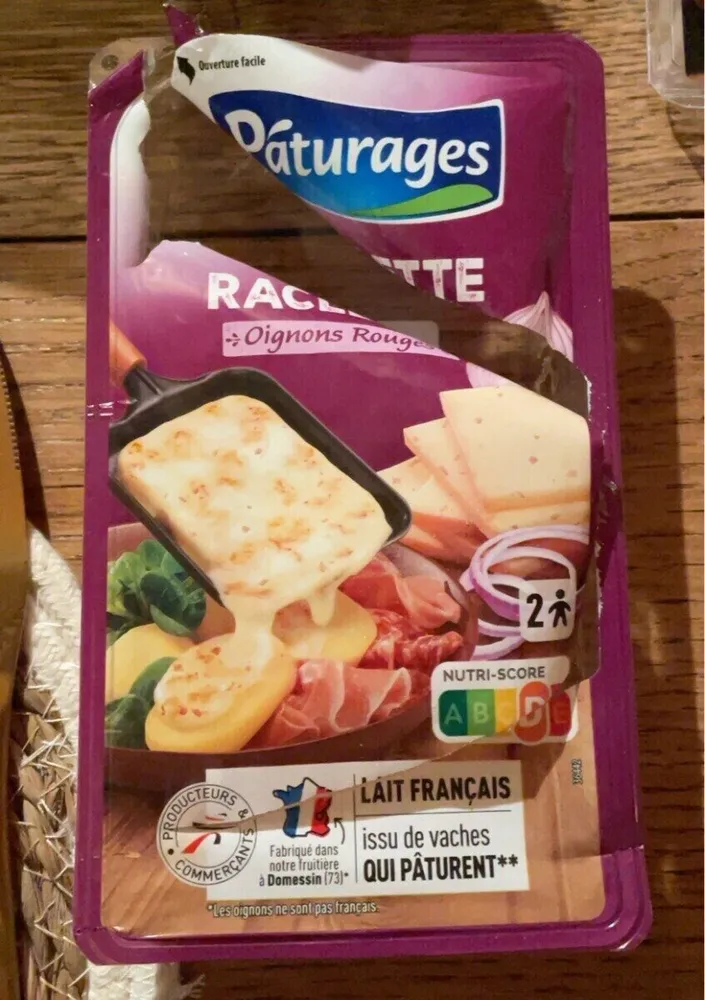 Raclette oignons rouges