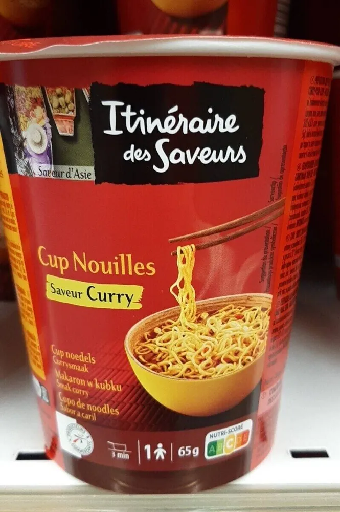 Cup Nouilles saveur Curry - 65g - Itinéraire Des Saveurs