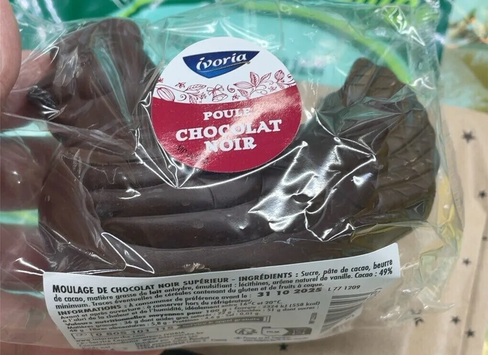 Poule chocolat noir - 80g