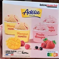 Mini pots mangue-framboise et fruits rouges
