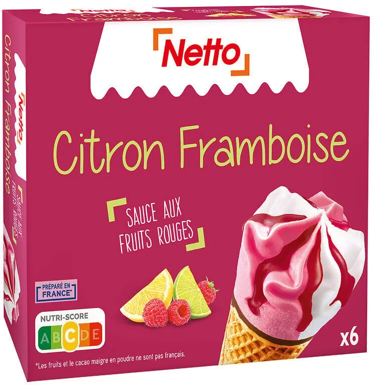 Cone framboise citron