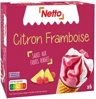 Cone framboise citron