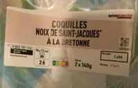 Coquilles noix de st jacques a la bretonne 2x140g