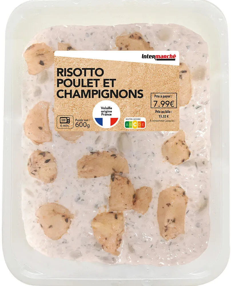Risotto poulet champignons