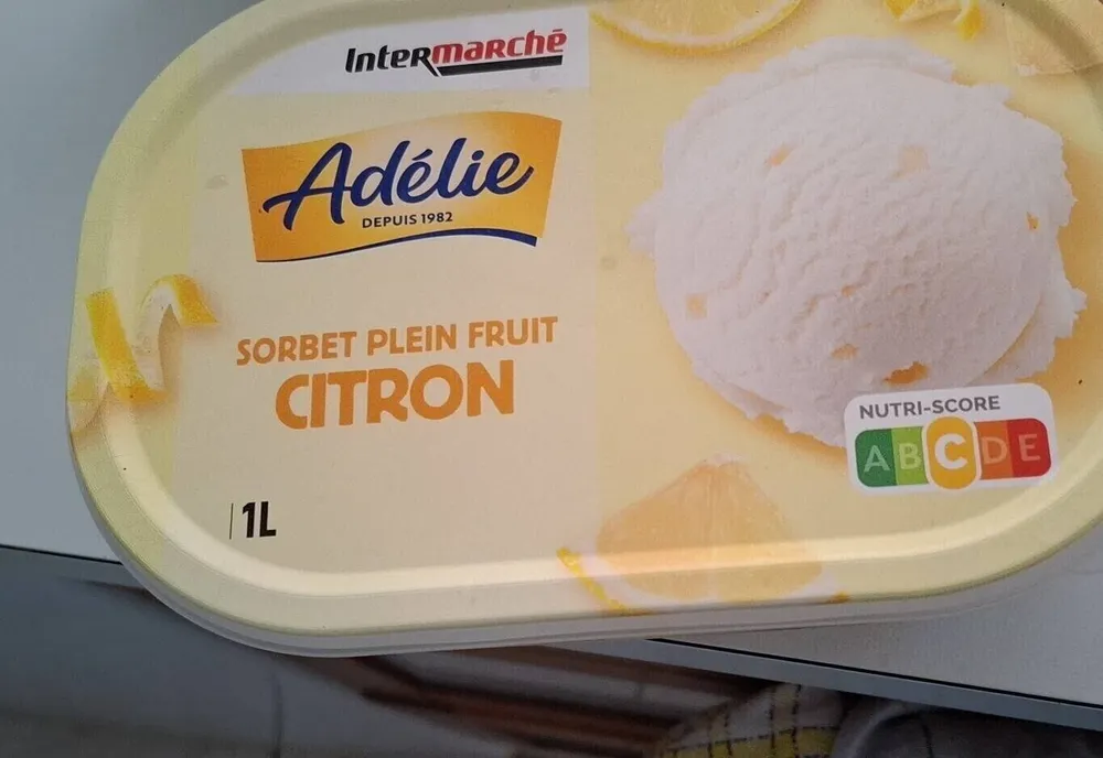 Sorbet plein fruit citron