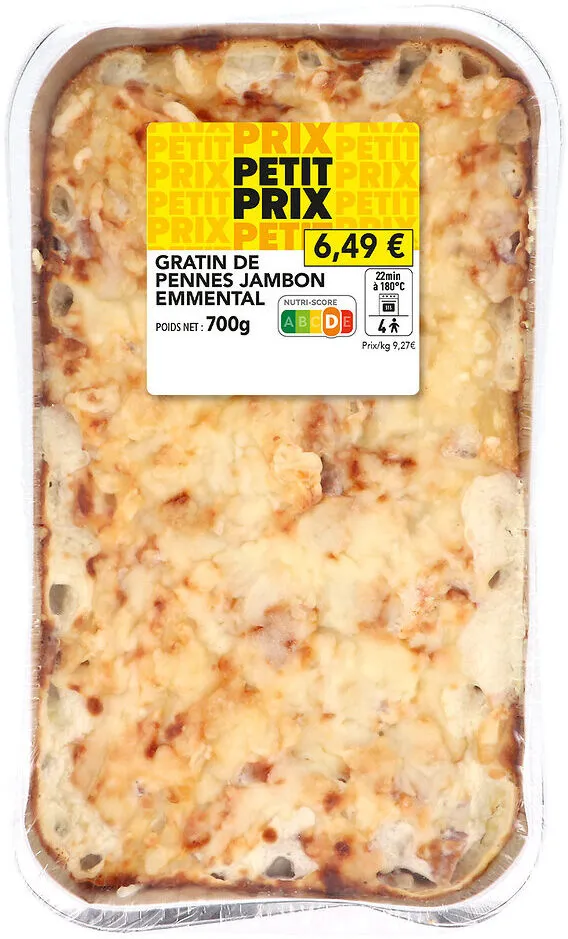 Gratin de penne jambon emmental 700g