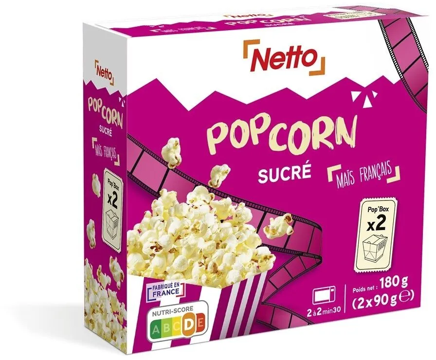Pop corn micro-ondes sucré - 2 x 90 g