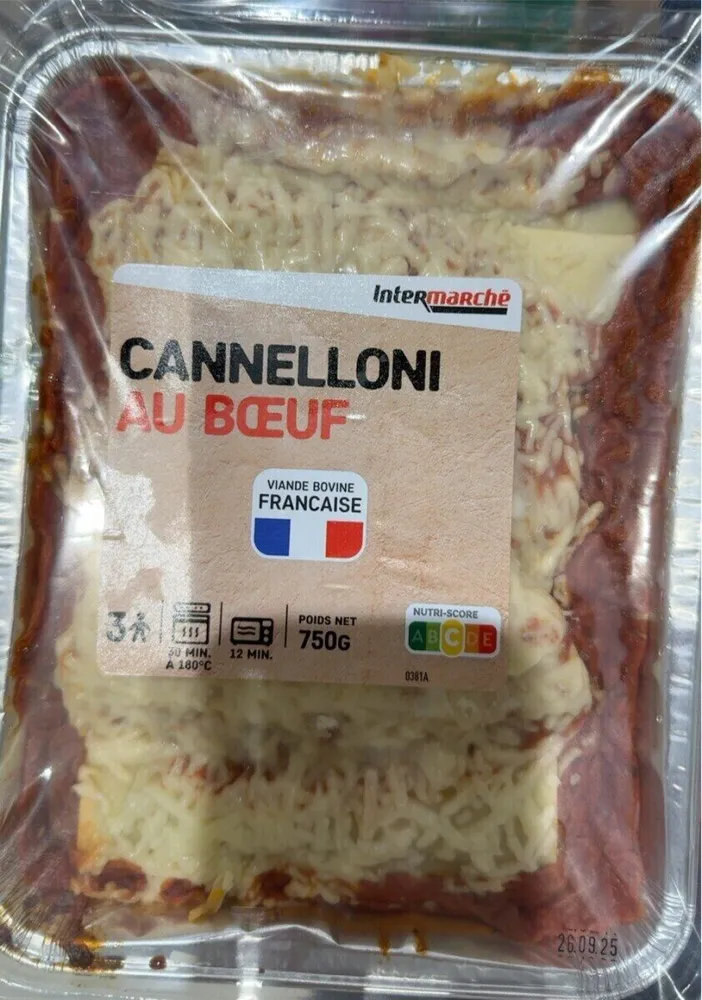 CANNELLONI AU BOEUF 750g FE ITM
