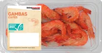 Gambas entières cuites et réfrigérées