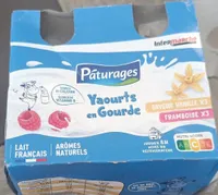 GOURDE YAOURT 6X90G - vanille, framboise