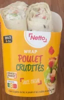 wrap poulet crudités
