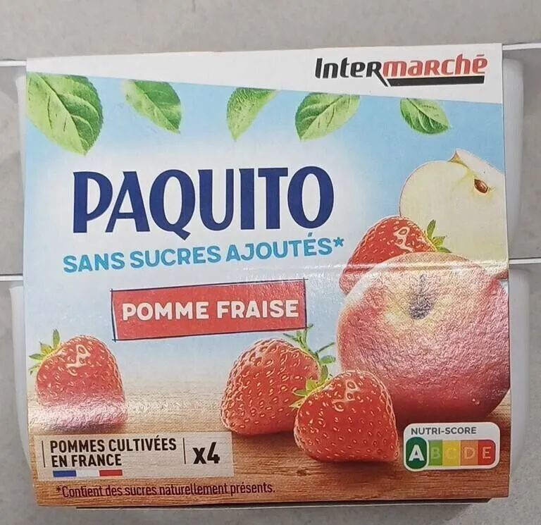 Coupelles pomme fraise SSA 4x100g