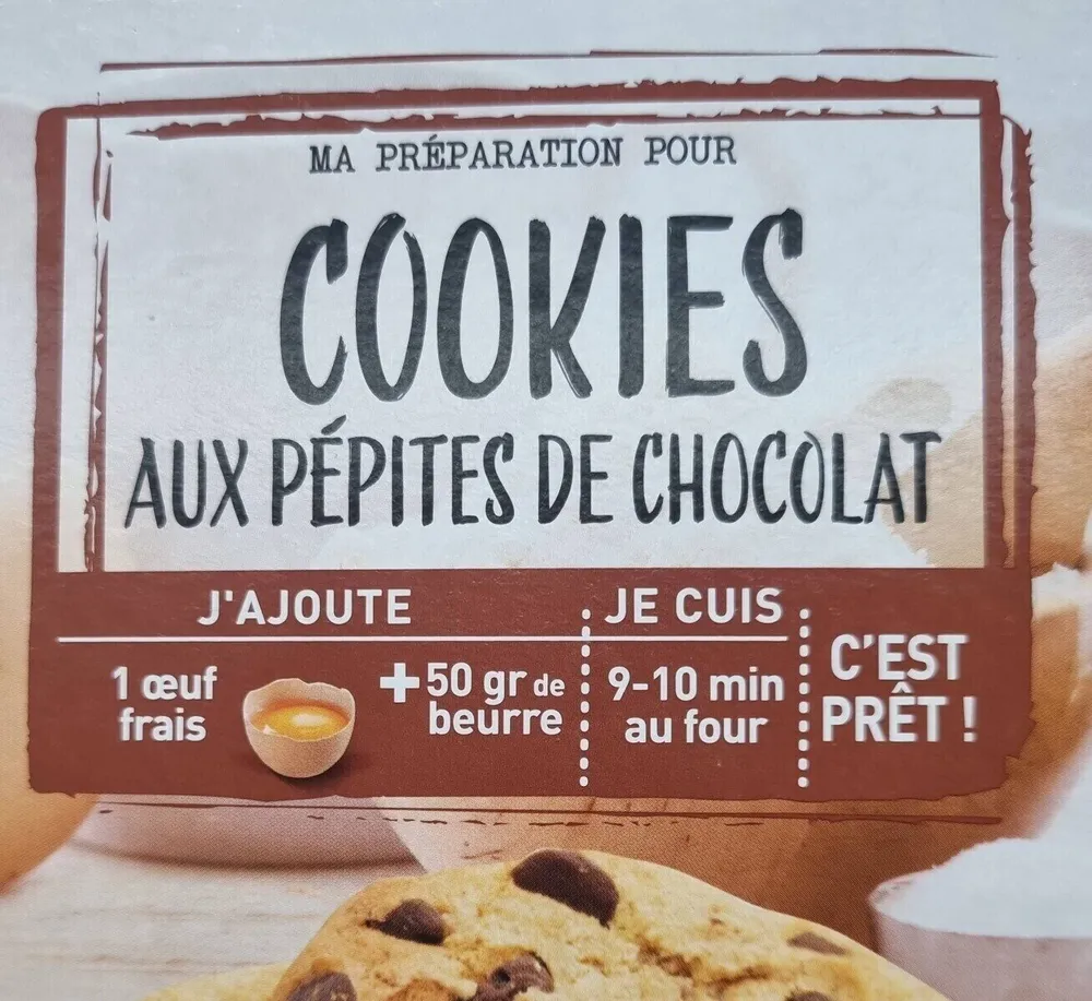Préparation cookies pépites au chocolat - 240g