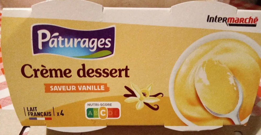 Coupelles crème dessert vanille 4x120g