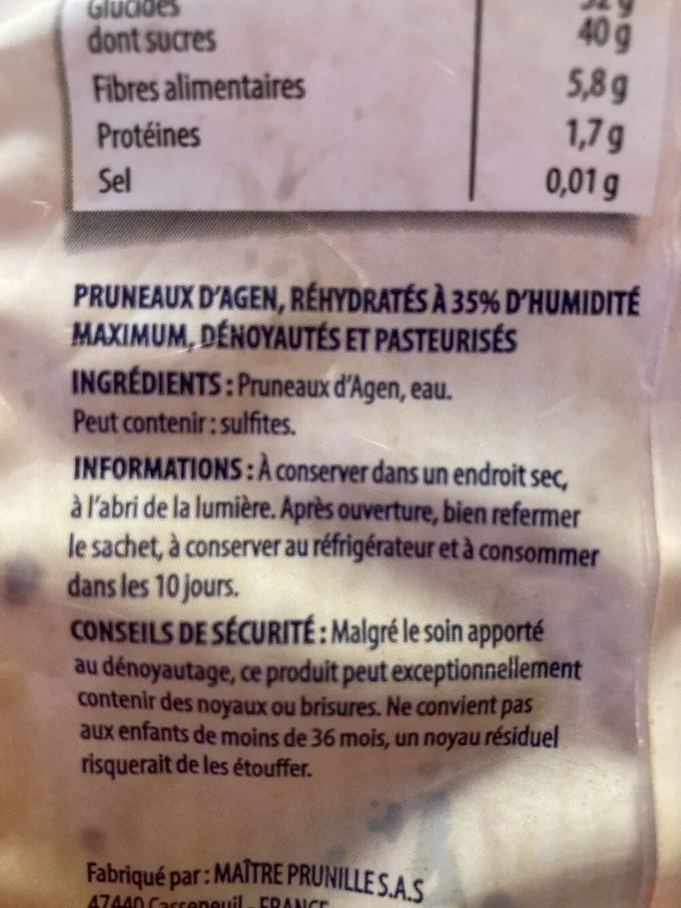 Pruneaux d’agen dénoyautés