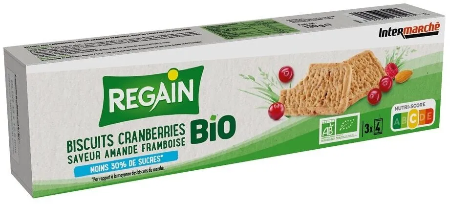 Biscuit cranberry amande moins de sucres bio