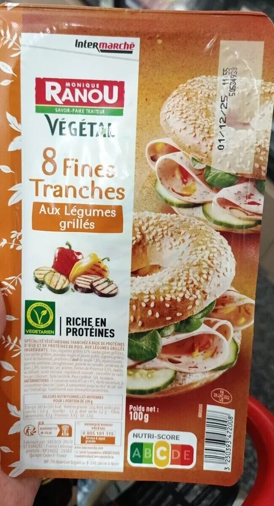 Végétal 8 fines tranches aux légumes grillés