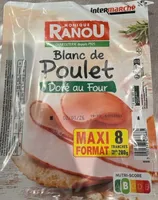 Blanc de poulet sup dore au four 8tr 280g - ue