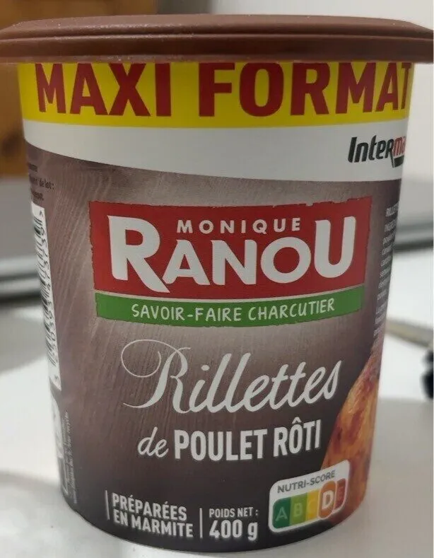 RILLETTES POULET ROTI 400g massif TRAD - UE
