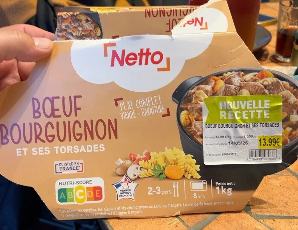 Bœuf bourguignon et ses torsades