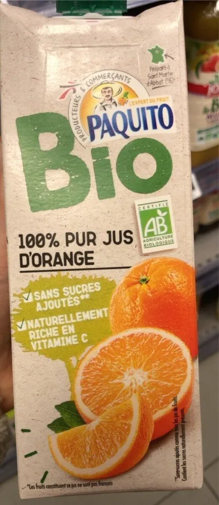 Jus d’orange bio
