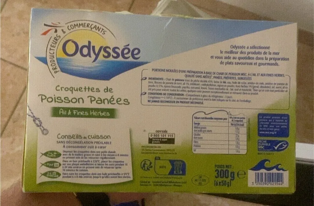 Poisson panees ail fines herbes