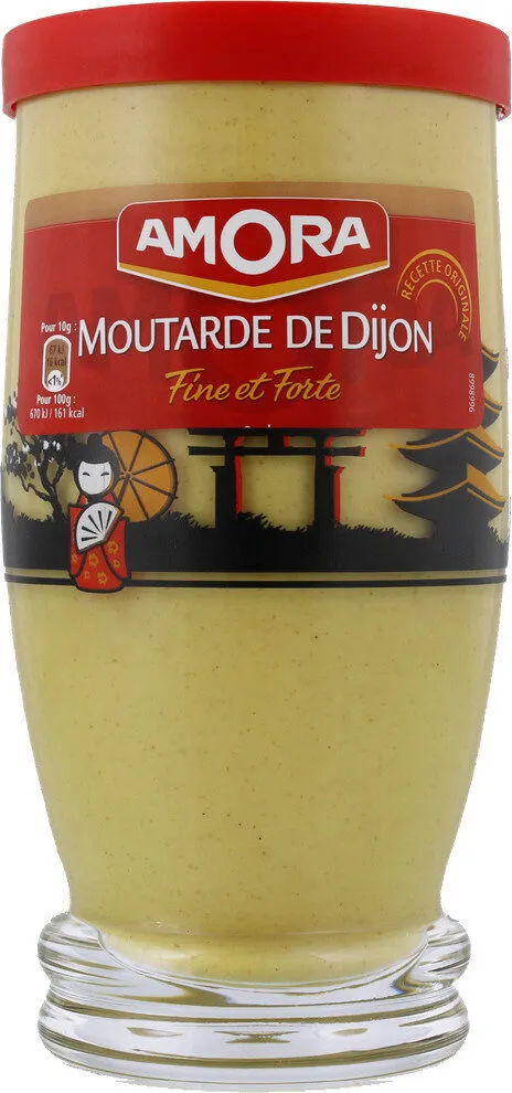 Amora Moutarde de Dijon Fine et Forte Verre Long 300g
