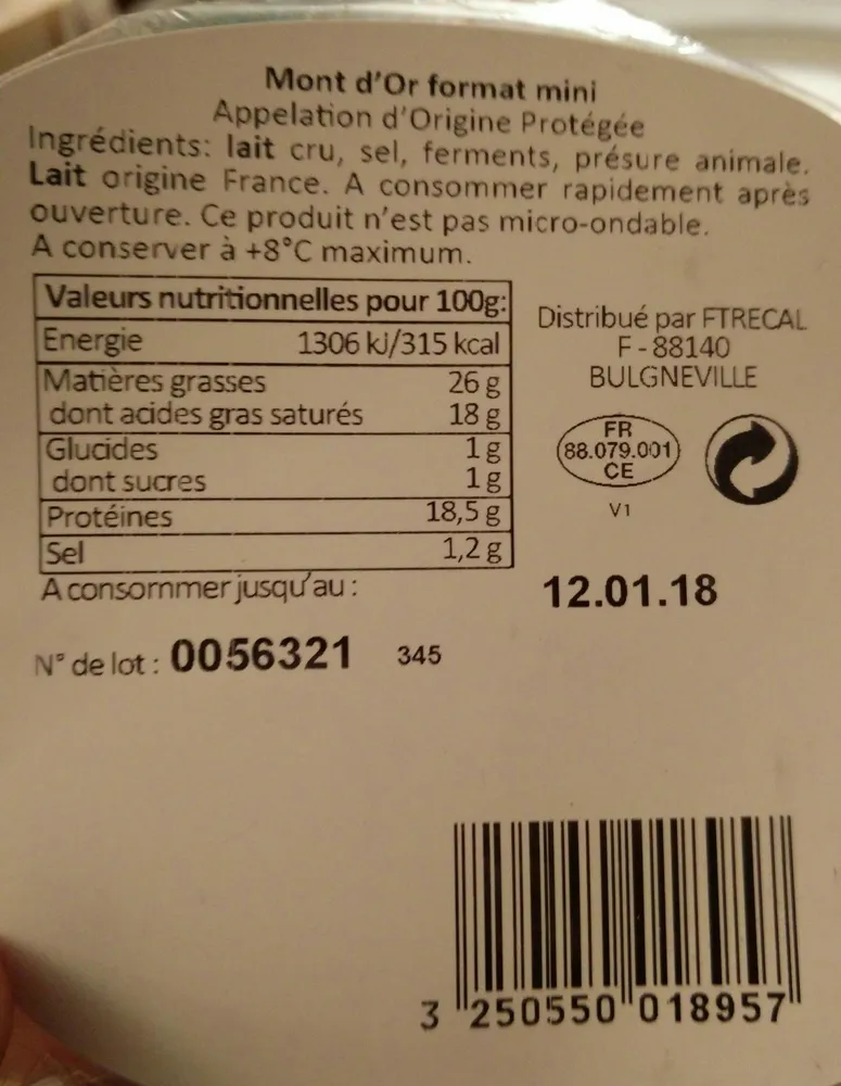 Mont d'Or au lait cru