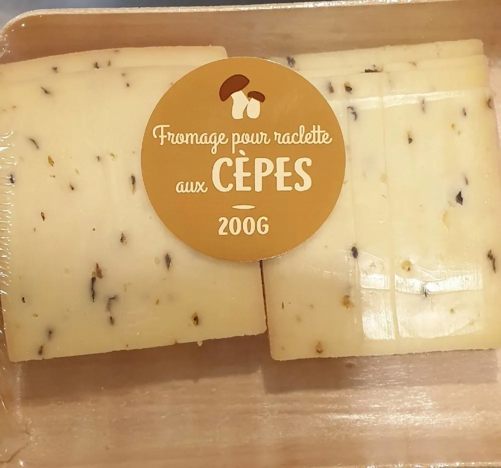Fromage pour raclette aux cèpes