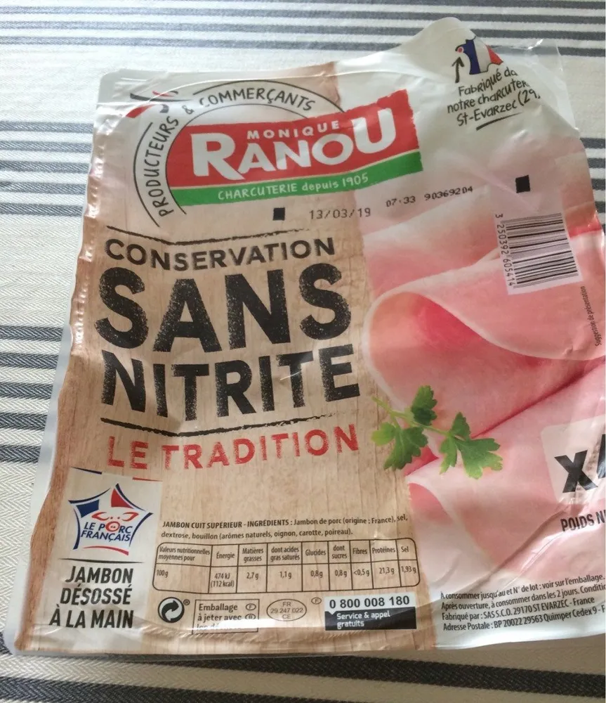 Jambon sans nitrite