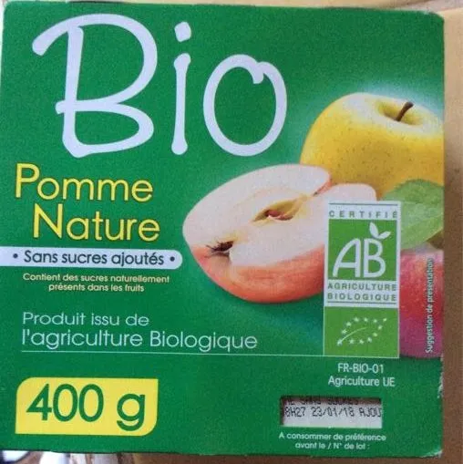 Pomme Nature Bio Sans Sucres ajoutés