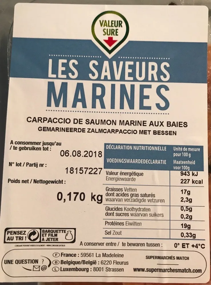 Carpaccio de saumon