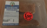 Filets de cabillaud panés